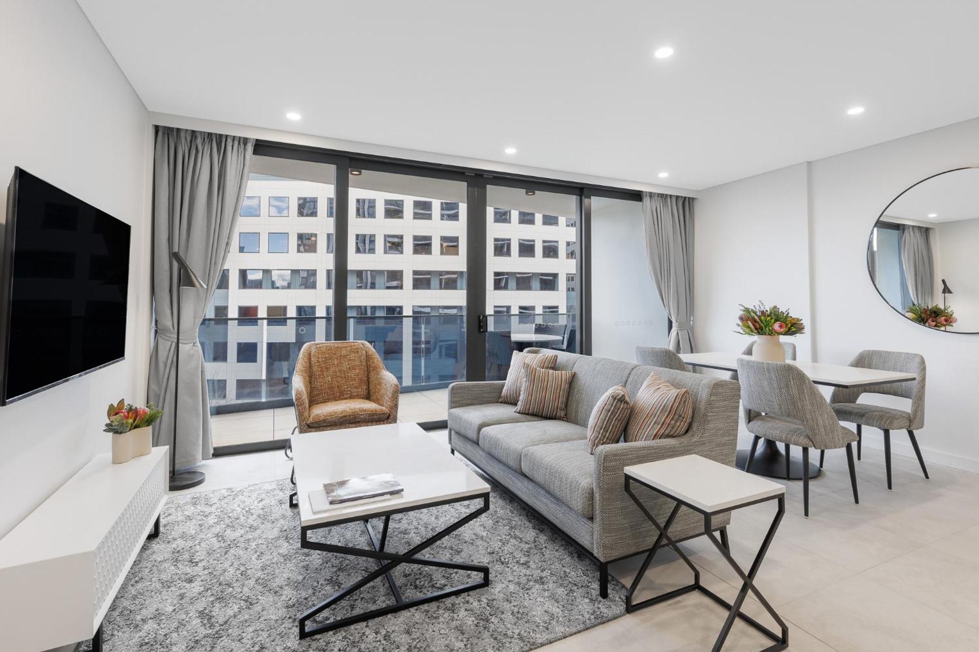 Meriton Suites Canberra Eksteriør bilde Living room